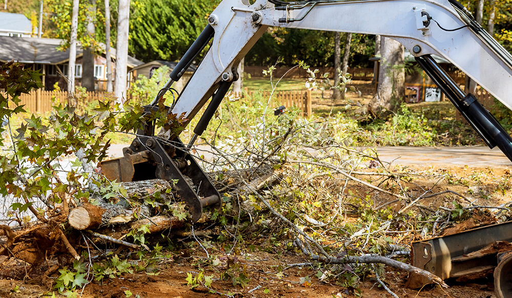 a machine doing debris clearing 